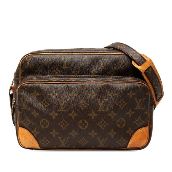 LOUIS VUITTON Brown Monogram Leather Shoulder Bag